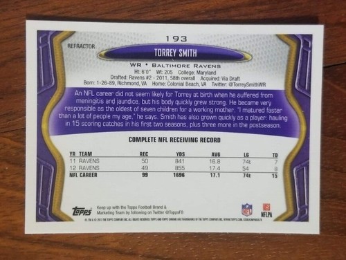 2013 Topps Chrome Refractor, Xfractor & Parallel Football Cards Pick Your Player - Picture 315 of 369