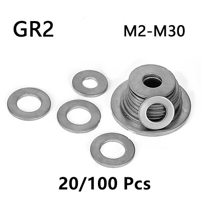 #ad Titanium Metric Flat Washer M2 M2.5 M3 M4 M5 M6 M8 M10 M12 M14 M16 M18 M20 M30 $59.09