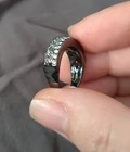 Hypoallergenic Black Stainless Steel Fashion Ring Crystals Zirconia Size 8 — photo 4