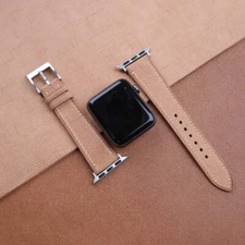 Cowskin Beige Babele Leather Apple Watch Band 38mm 40mm 41mm 42mm 44mm 45mm
