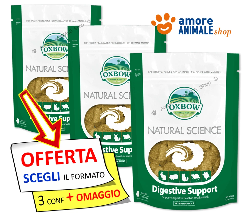 OXBOW Natural Science Supplements → DIGESTIVE - 120 gr - Cibo Complementare