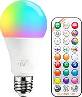 LED Rgbw Lampe 10W E27 Dimmbare Farbige Leuchtmittel Mit Fernbedienung 12 Farben