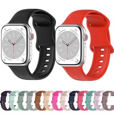 Silicone Women Wrist Band Strap for Apple Watch 9 8 7 6 5 SE Ultra 2 41/45/49mm