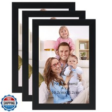 Giftgarden 4x6 Picture Frame Black Set of 3, Thin Photo Frames 4 by 6 for Wal...