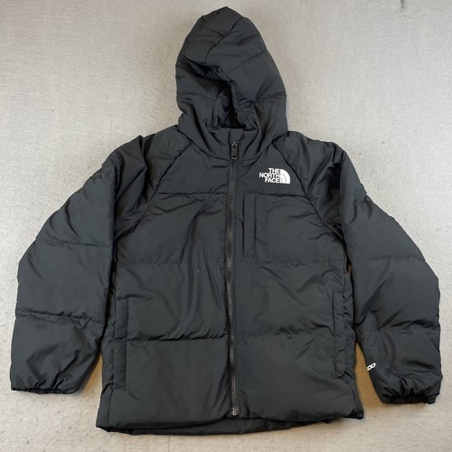 The North Face Boys Sz S North Down Hooded Jacket Coat Black