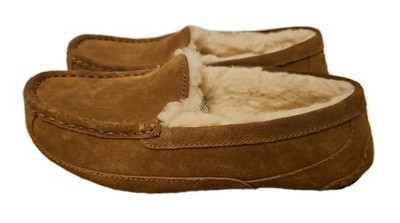 UGG Kids Ascot Chestnut Suede Moccasin Slippers Loafer, Size 2