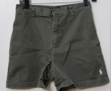 Ralph Lauren Sport 100 Cotton Shorts Size 4 Dark Green with White Pony