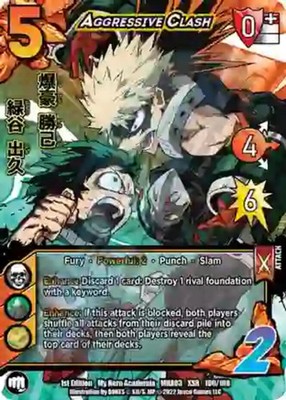 1X-Aggressive Clash (XR) - 1st Edition-MHA03F-Heroes Clash - First Edition-Unive