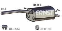 EndschalldäMpfer NachschalldäMpfer Ernst 140065 FüR VW Caddy 2KB 2CJ 2KJ 2CB 3