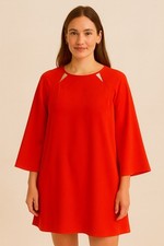 Halston Vintage Women’s Cutout  Red Dress, Size 8, Holiday, Cocktail, Wedding  