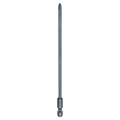 PH1 Phillips Screwdriver Bit 1/4'' Shank 6'' Long 0.16'' Rod Magnetic S2 Steel