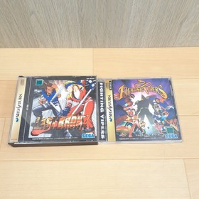 Sega Saturn Console with 2 Virtua Stick controllers & 5 games Japan White tested