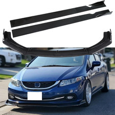 Front Bumper Lip Spoiler Splitter Carbon Fiber For Honda Civic 2012-2015 9th