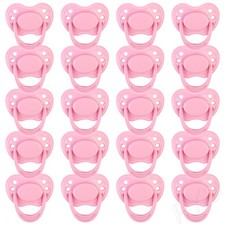 50x Pink Magnetic Pacifiers Nipple Soother for Reborn Baby Dolls Accessory Gift