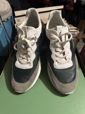 Ecco green and white sneakers