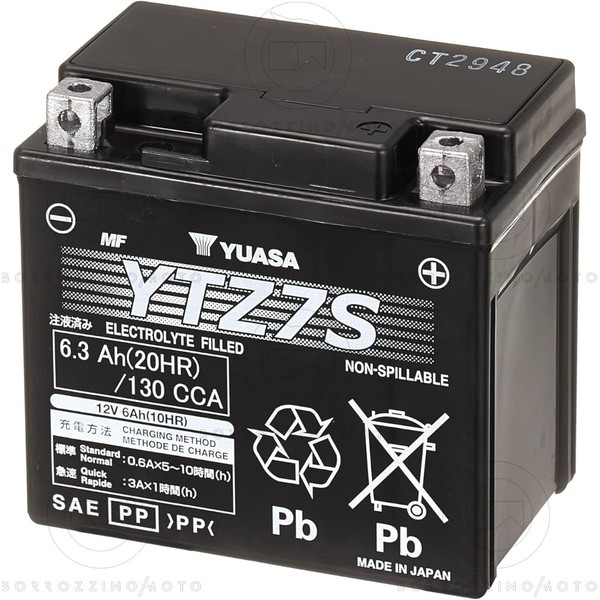Batterie Yuasa YTZ7S 12V-6AH Sigillata Husqvarna TXC 250 Cross Country 2008-2013-image