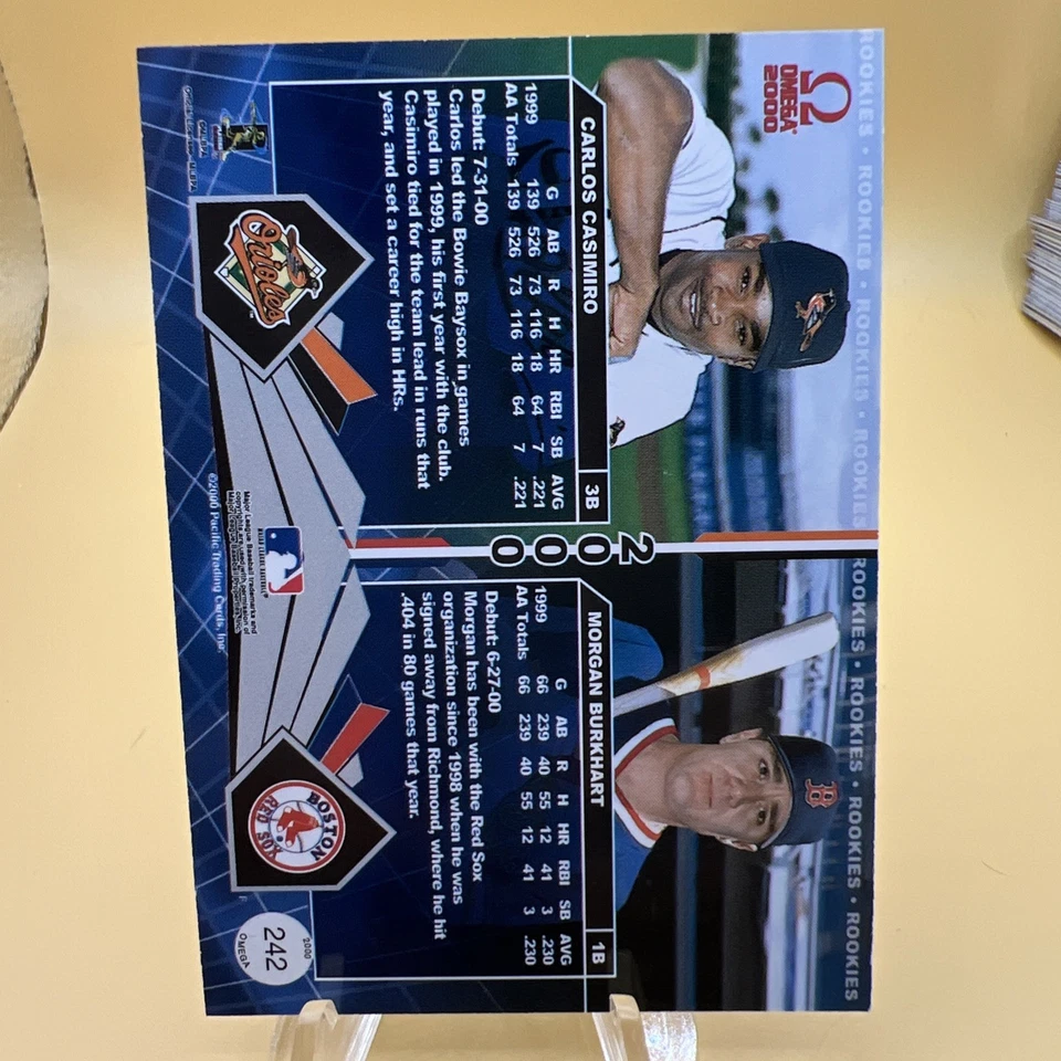 2000 Pacific Omega Carlos Casimiro/Morgan Burkhart #242 Rookies /999 - Image 2 of 2
