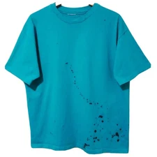 L/XL Vtg Mid 90s Blank Distressed Thrashed Skate Punk Single Stitch T-Shirt