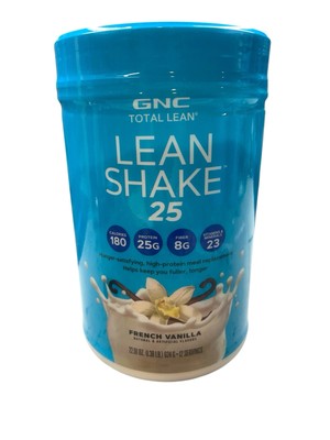 GNC Total Lean Shake 25 French Vanilla Protein Powder 12 Servings Best By 12/25