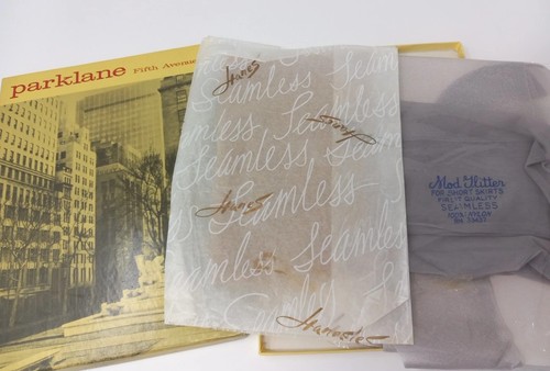 Vtg Panty Hose Hosiery Box 2 Pairs 1 Box Park Lane New York 50s Advertising - Picture 16 of 19