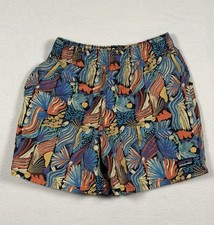 Patagonia Boys Baggies Shorts 4  Lined Youth Sz M 10 Joy Pitch Blue Swim Trunks