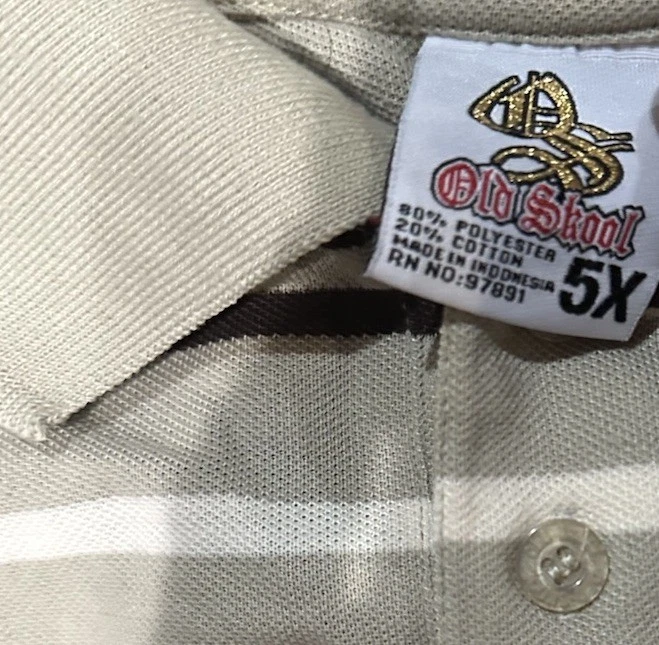 Мужское поло Old Skool 5XL с длинным рукавом  - Изображение 3 из 3