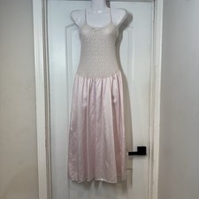 VTG 90s Intimate Moments Slip Dress Gown Womens M Pink Lace Feminine Coquette