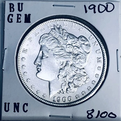 1900 BU GEM MORGAN SILVER DOLLAR UNC MS+++ U.S. MINT RARE COIN 8100