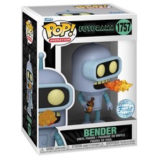 Funko Pop! Vinilo: Futurama - Bender (Glow) (Chase) #1757 Edición Especial