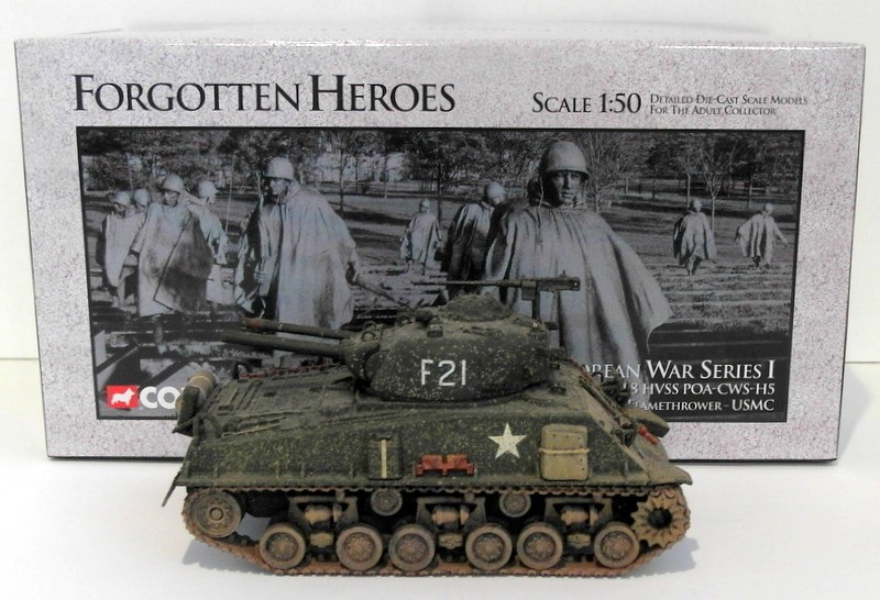 Corgi 1/50 Scale US51003 - M4A3E8 Sherman Tank with flamethrower USMC