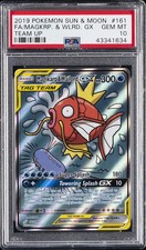 PSA 10 -MAGIKARP & WAILORD GX 161 2019 POKEMON SUN & MOON TEAM UP