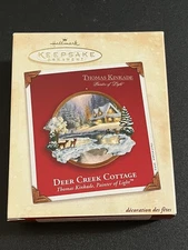 2002 Hallmark Keepsake Ornament Deer Creek Cottage - Thomas Kinkade