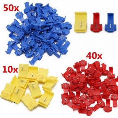 100pcs Electric Fast Splice Lock Cable Clamp Connector Crimp Tool  P52C YL *mc