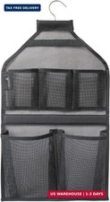 Bathroom Shower Organizer Mesh Hanging Shower Caddy with Rotatable Hanger Black
