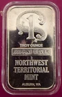 NORTHWEST TERRITORIAL MINT - 1 OZ. Silver Bar - .999 Fine Silver - Capsuled