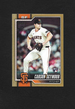 2026 Topps Series 1 Carson Seymour #112 Gold Parallel 1146/2026 - Giants