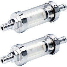 516 Inch Inline Fuel Filter Set - Clear View Glass Engine Protection 2 Pack