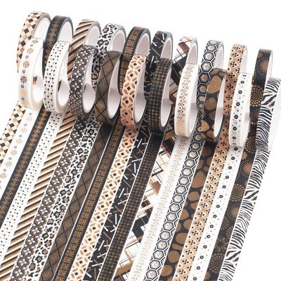 YUBX 20 Rollen Gold Washi Tape Set VSCO Folie Dekoratives Masking Tape