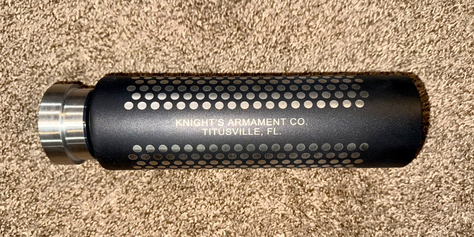 KNIGHTS ARMAMENT COMPANY KAC QDSS NT4 SUPPRESSOR SHAPED WATER BOTTLE 24 OZ METAL