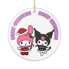 My Melody and Kuromi Merry Scary Christmas 3" Ceramic Ornament Made In The USA S