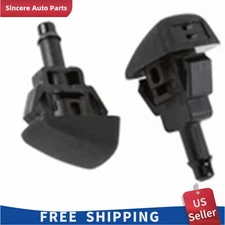 Fits 14-19 Silverado Sierra &More 2pcs Windshield Washer Fluid Squirter Nozzles