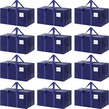 12 Pack Extra Heavy Duty Large Moving Bags with Strong Zipper  Comfortable Hand