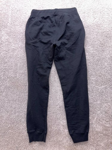 Champion Sweat Pants Unisex Medium Black Spell Out Logo Tapered Comfort Casual - Picture 7 of 12