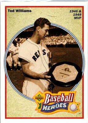 1992 Upper Deck - Baseball Heroes Ted Williams 1946 & 1949 MVP Ted Williams #31