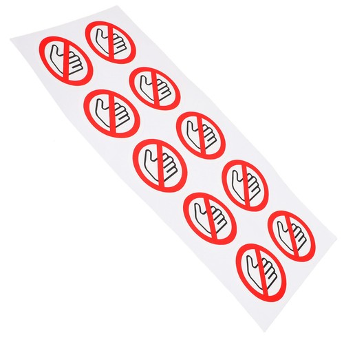 10 Pcs Stop Sign Sticker Stickers Anti Slip Warning Label Car Automatic ...