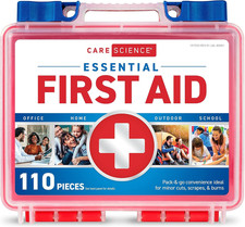 First Aid Kit, 110 Pieces - Professional First Aid Kit for Scrapes, Burns, Cuts