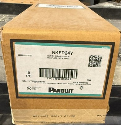 PANDUIT NETKEY NKFPY24 PORT SNAP-IN FACEPLATE PATCH PANEL (NEW) 10 PACK