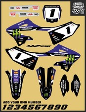 YAMAHA YZ 125 250 GRAPHICS STAR DEEGAN BLUE DECAL KIT 2022 23 24 25 26 Custom