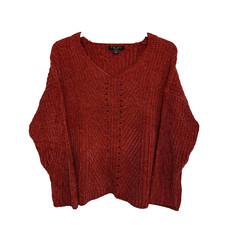 Amisu Knitwear Women's Red Jumper Size S Knit Warm tango Oversized Polyester