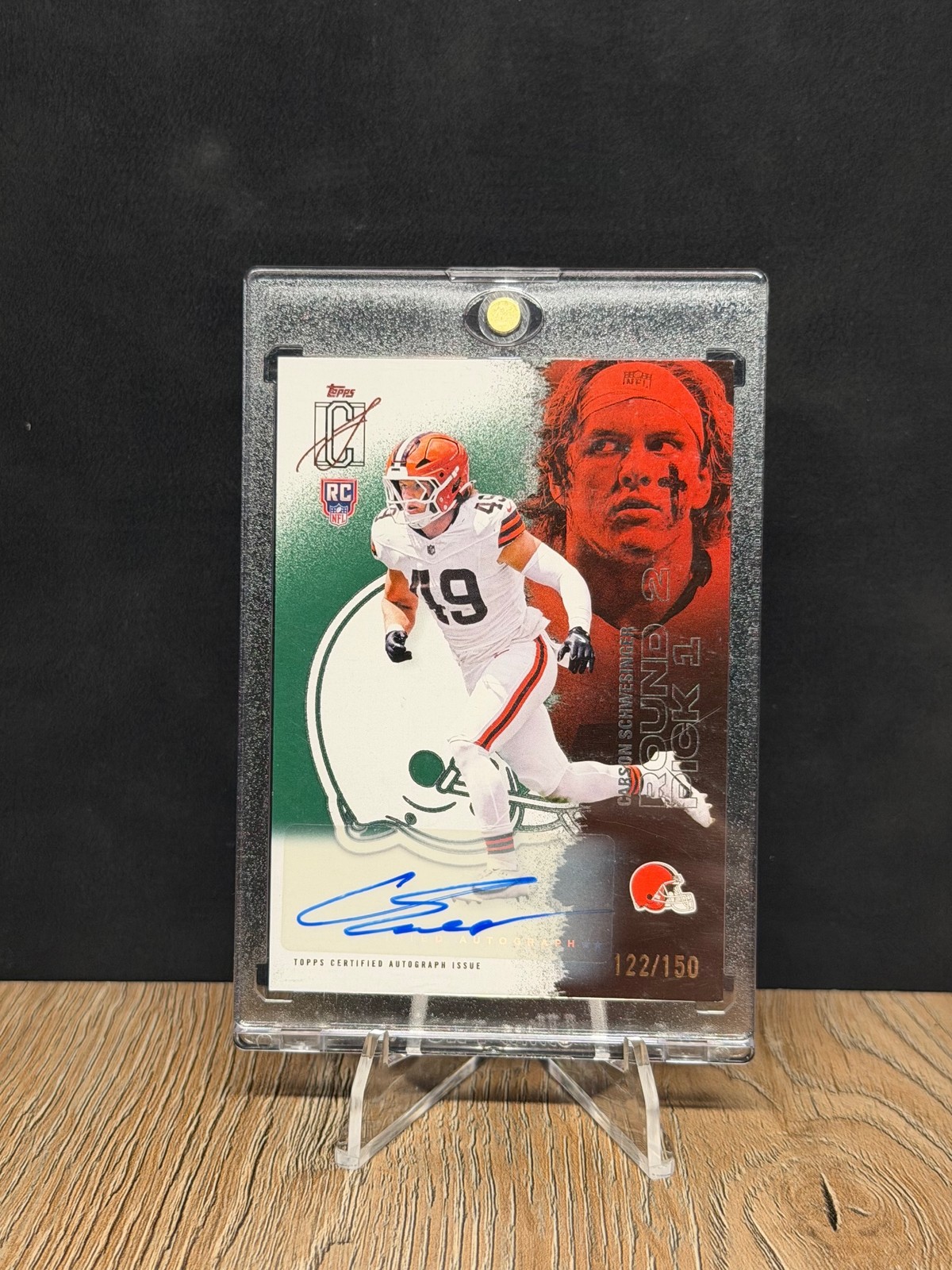 2025 Topps Signature Class #222 Carson Schwesinger Autographs Green #/150